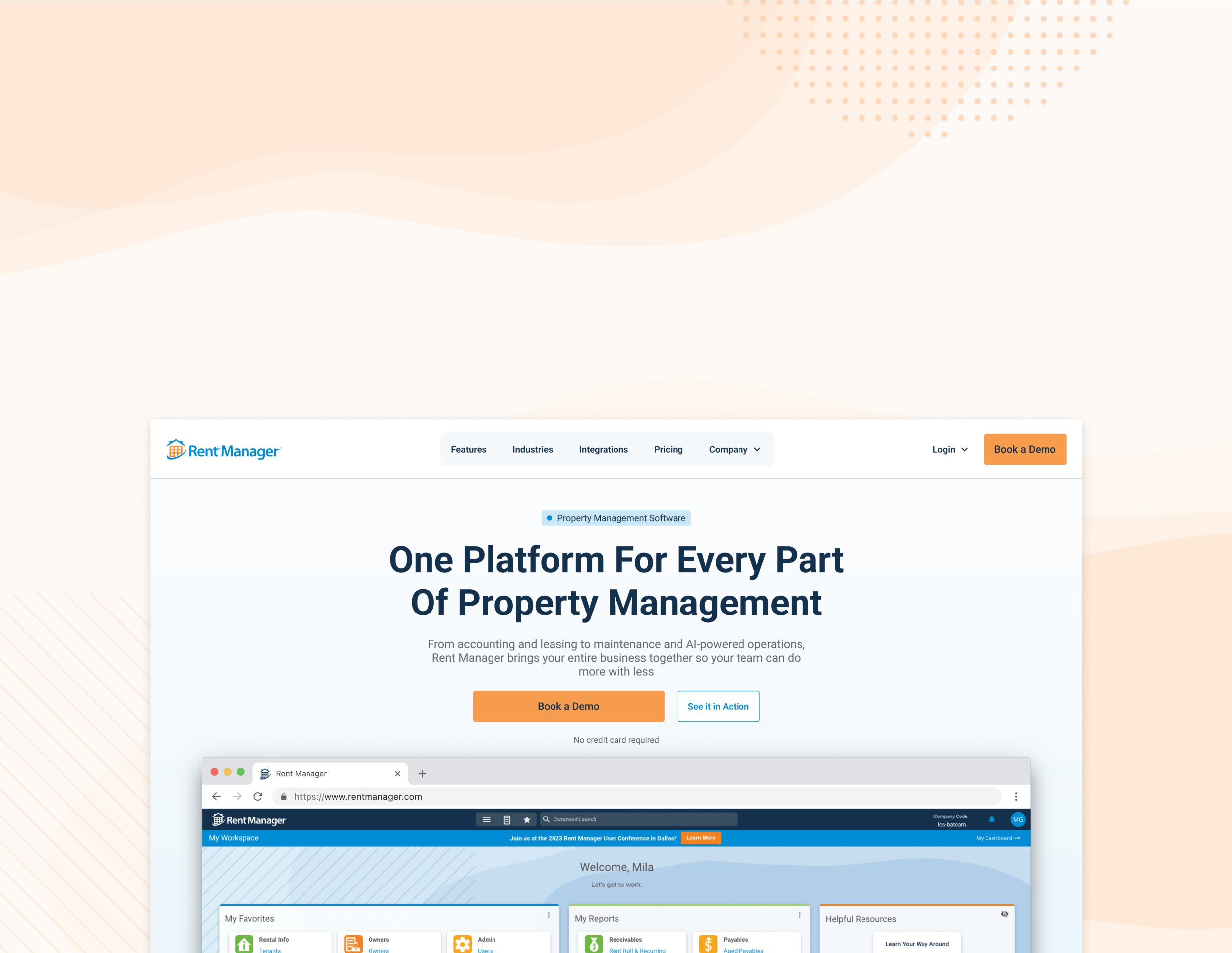 Rent Manager marketing site redesign case study cover