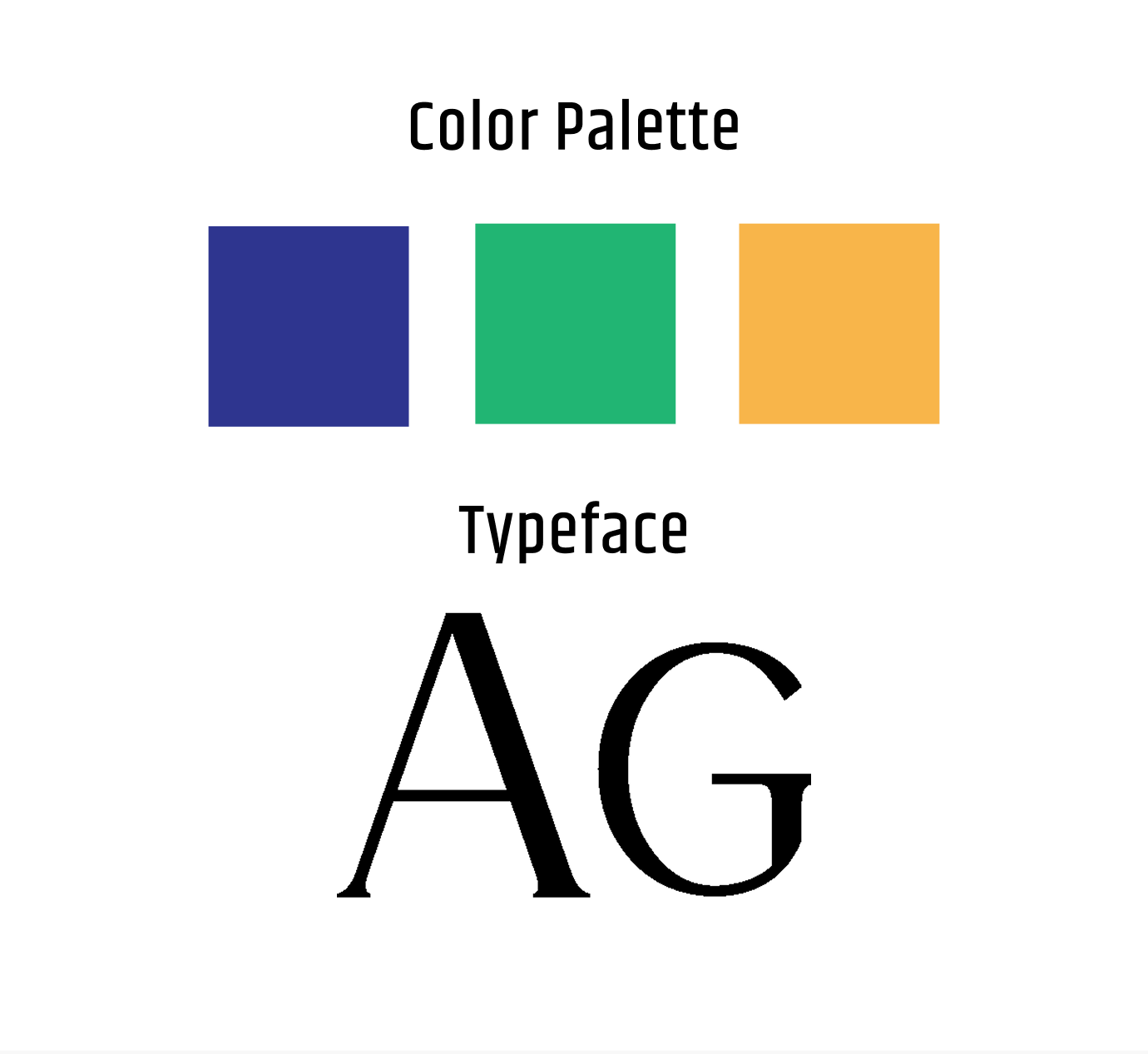 Defined Roots color palette and typeface spec sheet