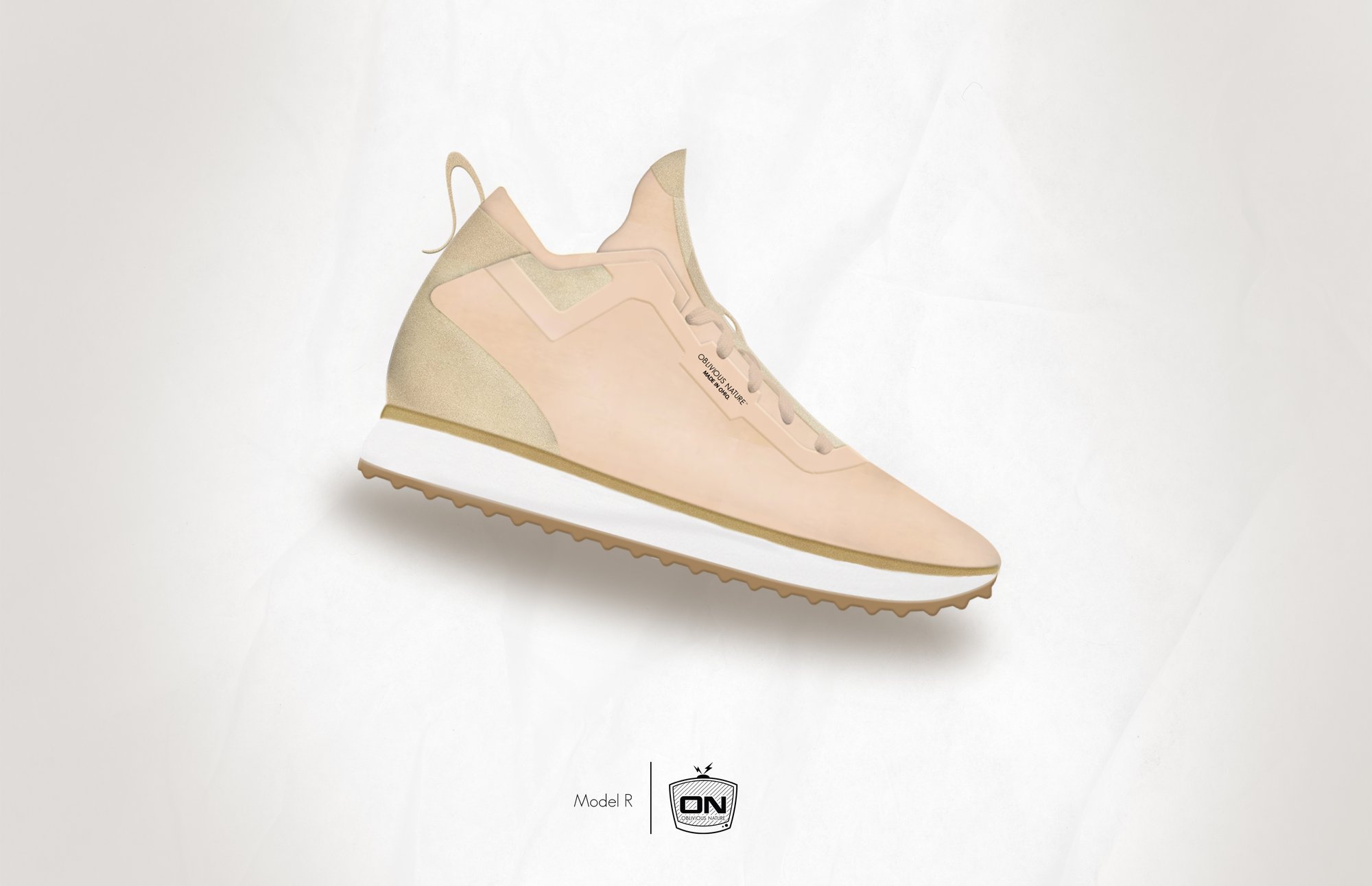 Model R prototype sneaker, digital rendering